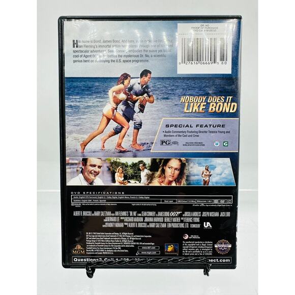 James Bond 007 Dr. No DVD Sean Connery Classic Spy Action Movie Widescreen Used - Picture 2 of 4